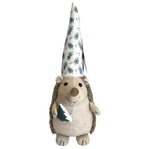 Merry Moments Holiday Christmas 18" Hedgehog Gnome Plush Toy Winter Tree GIFT